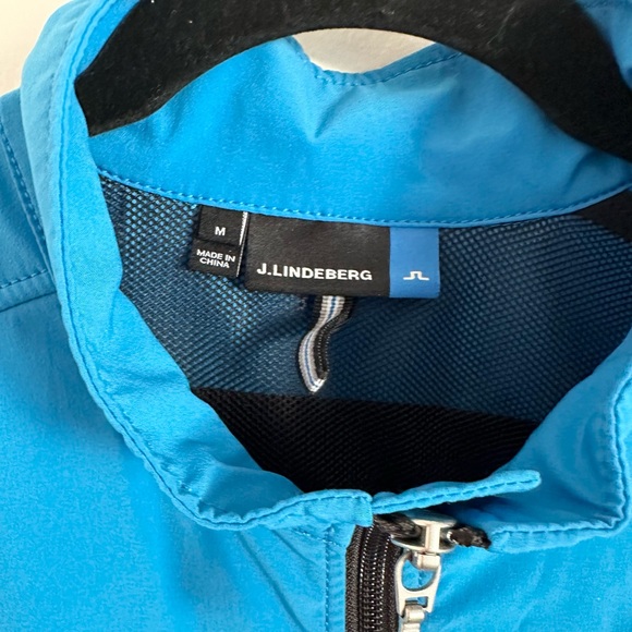 J.LINDEBERG Blue Black Soft Shell Windbreaker Jacket Full Zip - Picture 3 of 15